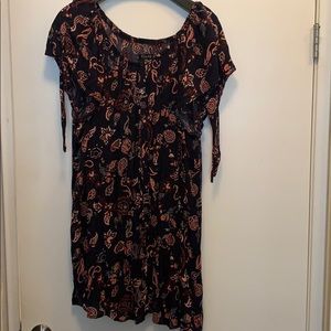 Navy Paisley Print Tunic